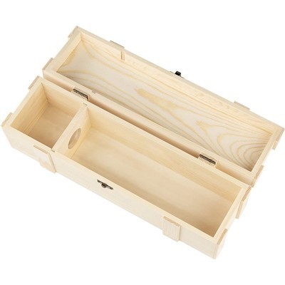 Lesena darilna škatla za shranjevanje steklenice vina